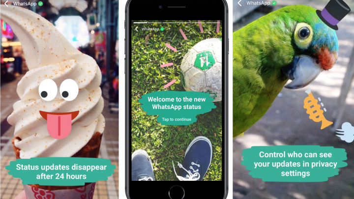 WhatsApp launches Status, an encrypted Snapchat Stories clone