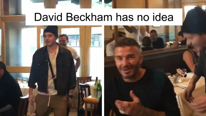 David Beckham Forgets He’s In Public When His Son Surprises Him On His Birthday, And It’s Too Pure