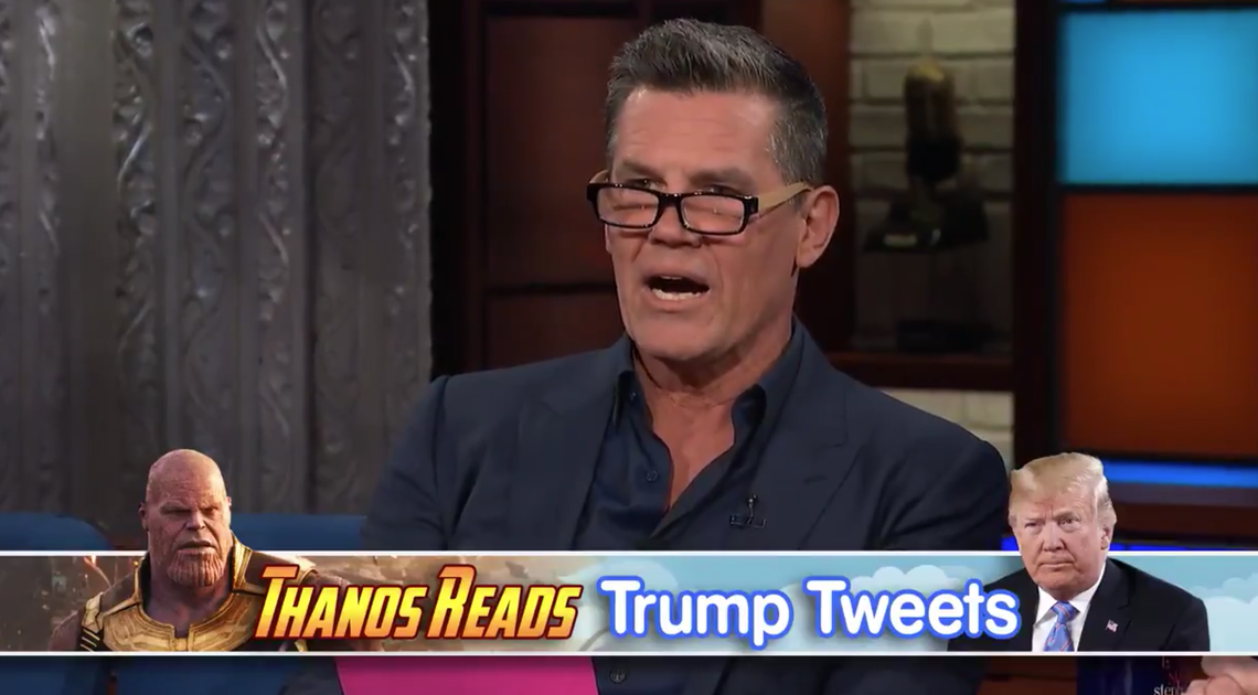 Thanos reads out Trump’s tweets and of course it works