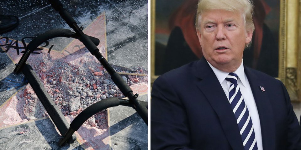 Someone tried to auction off a piece of Donald Trump’s destroyed Walk of Fame star, but eBay pulled it