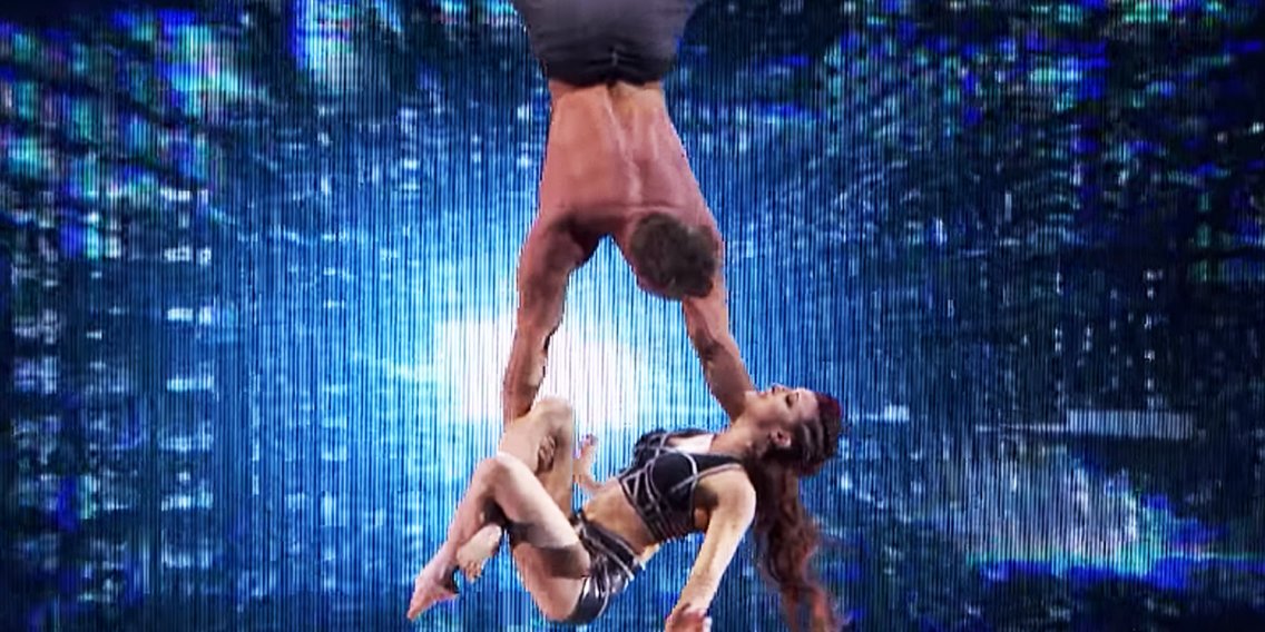 The ‘America’s Got Talent’ trapeze couple nailed a blindfolded trick that previously went horribly wrong