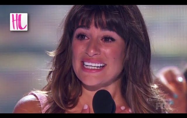 Lea Michele Cries For Cory Monteith At Teen Choice Awards 2013