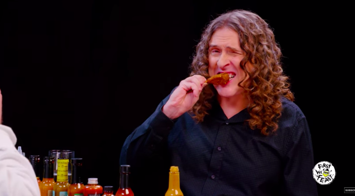 Watch ‘Weird Al’ Yankovic eat incredibly spicy wings while dishing about his amazing career