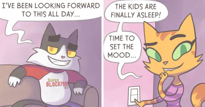I Illustrate What Its Like Being A Mom Of Two Boys In My 35 New Cat Comics